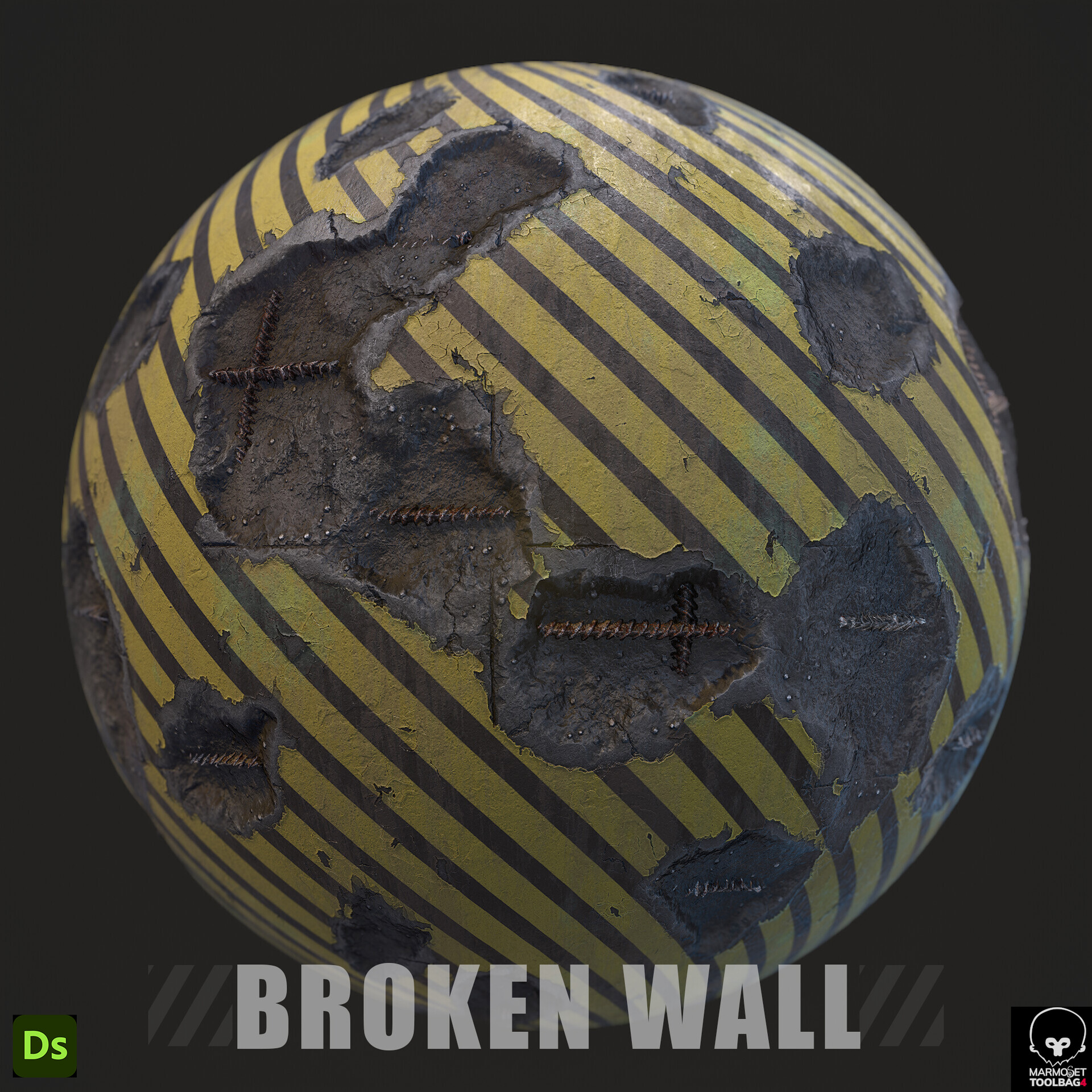 ArtStation Old paint wall