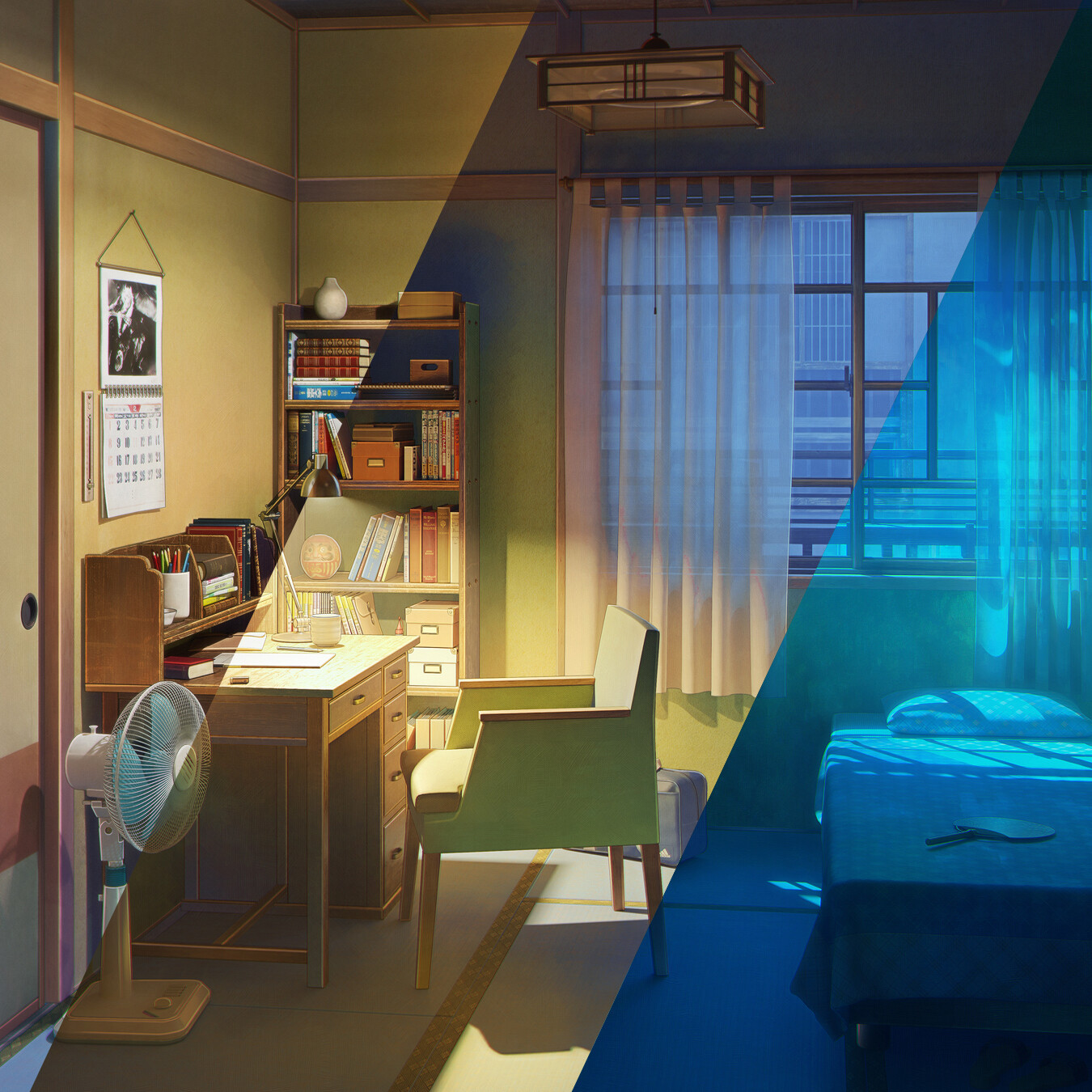 ArtStation - Kagome room night version.