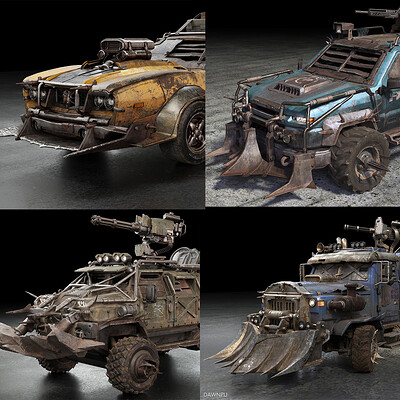 ArtStation - 一些废土车合一起发下