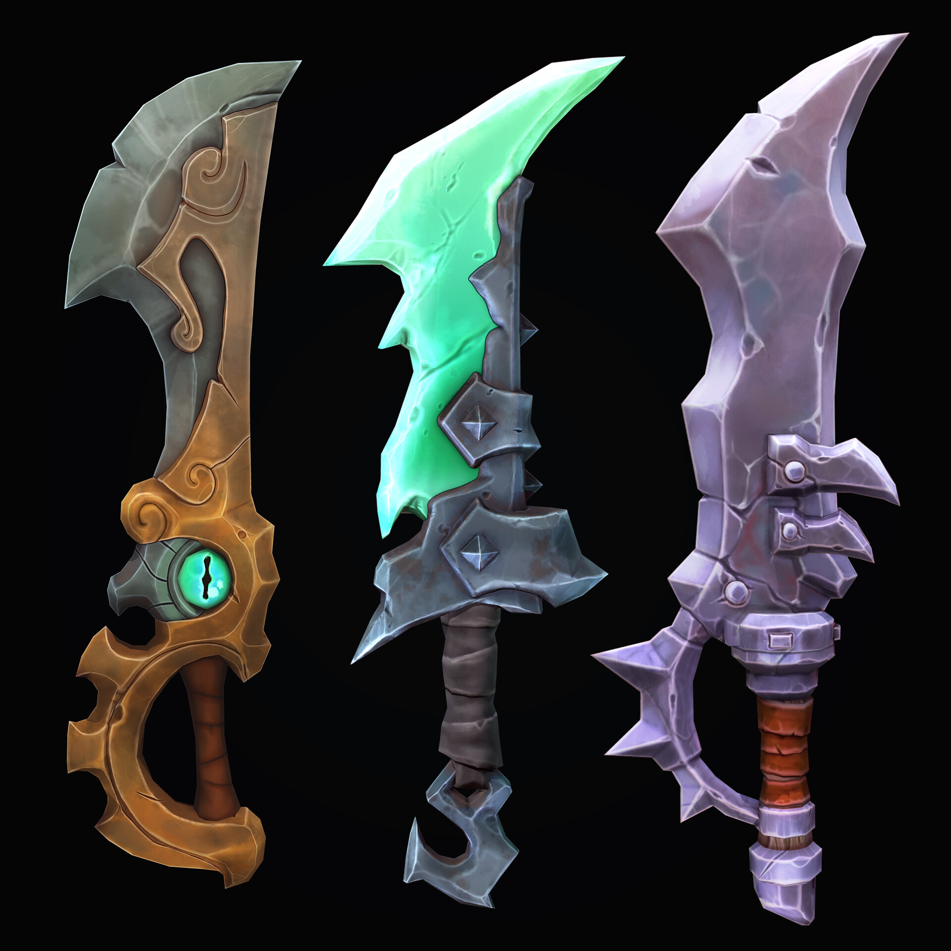 ArtStation - Stylized Handpaint Swords