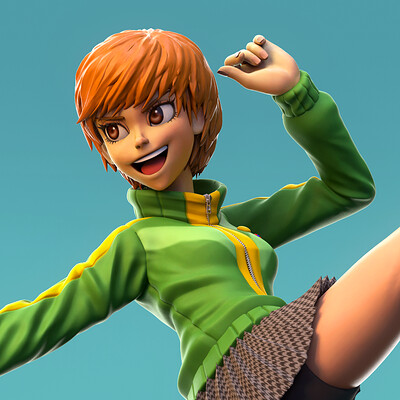 Chie's Galactic Punt - Persona 4 Fan Art