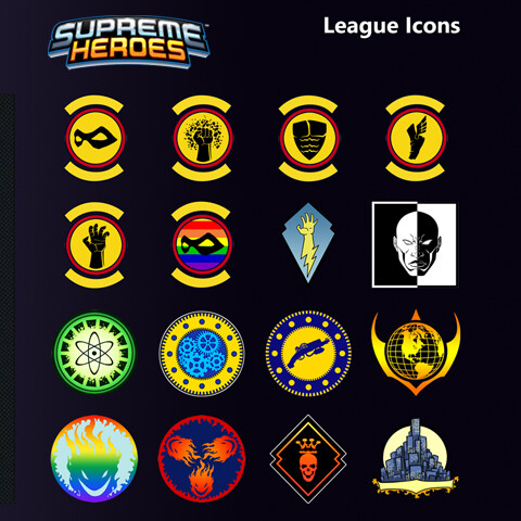 ArtStation - Supreme Heroes - League Icons