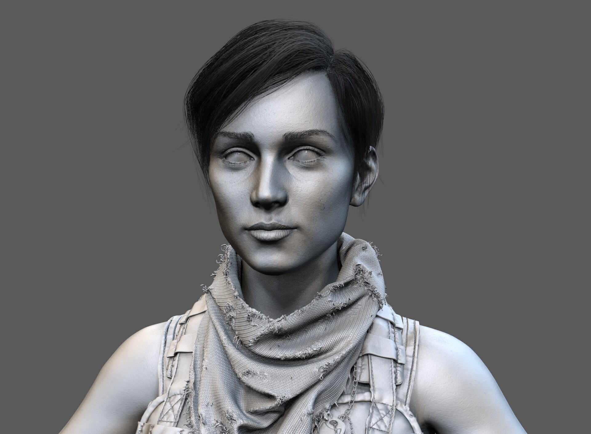 Artstation Zbrush Female Character Sculpting 002