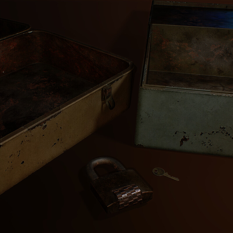 Old Metal Boxes - (Horror Bedroom)