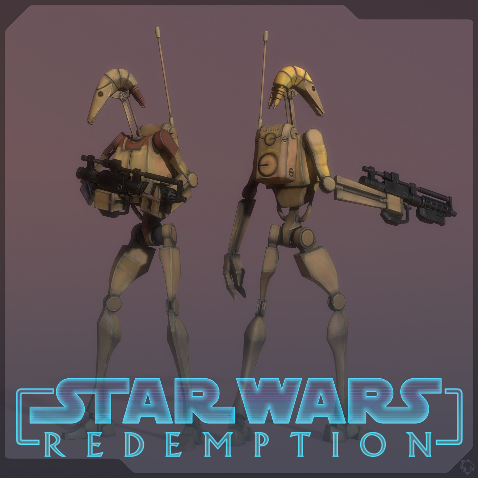 ArtStation - Star Wars - Redemption | CIS Battle Droids B1