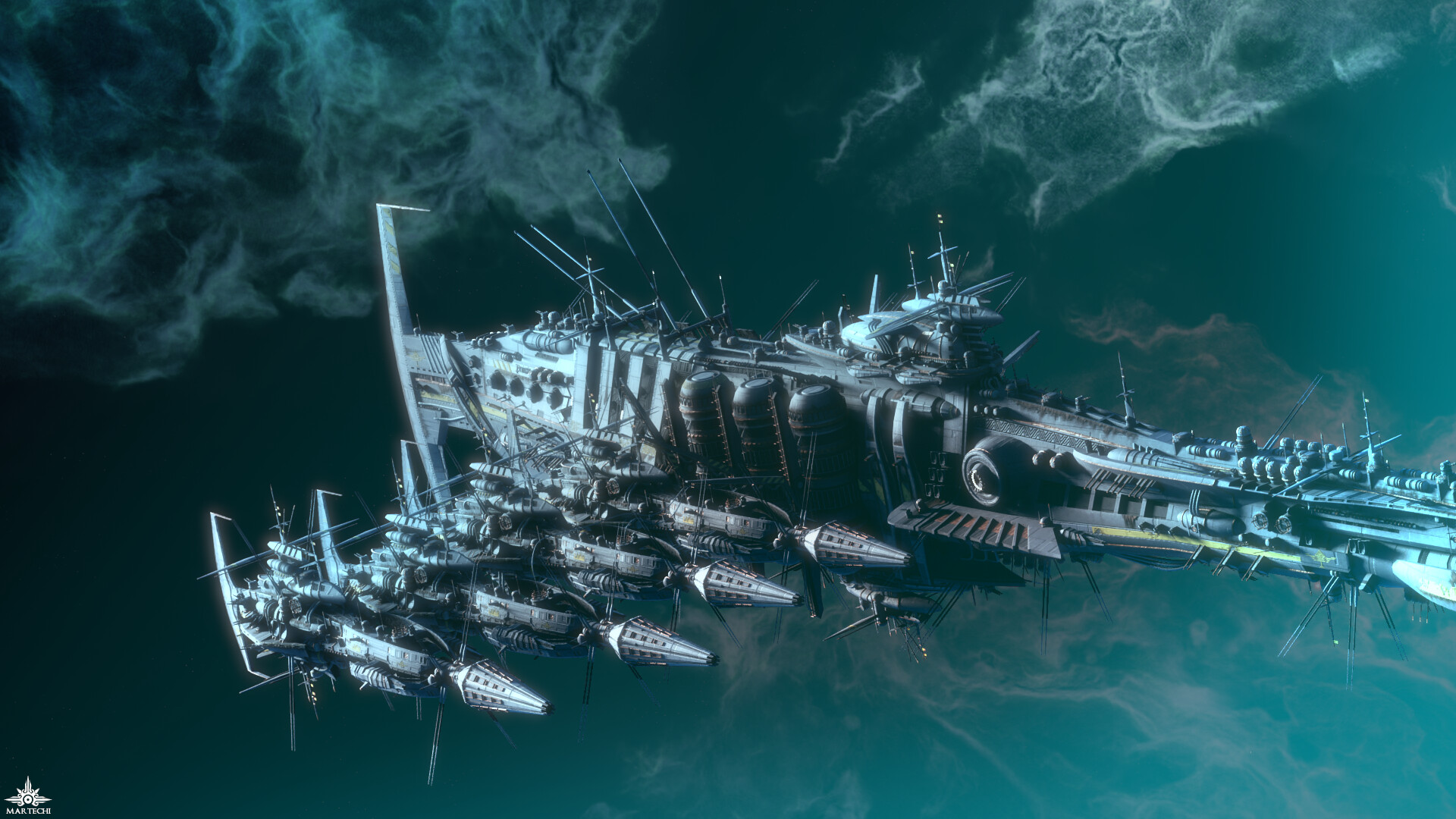 ArtStation Proioxis Destroyer Tender Bonfire Stars