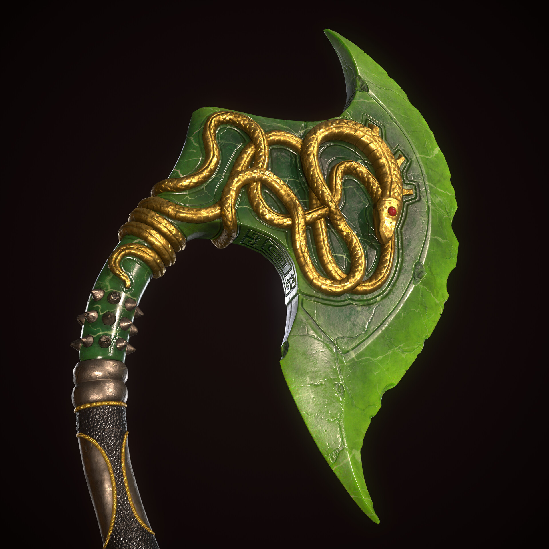 ArtStation Dragon Jade Axe