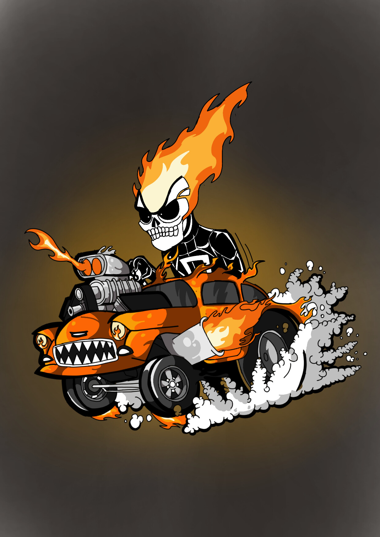 ArtStation - ghost rider digital graffti design