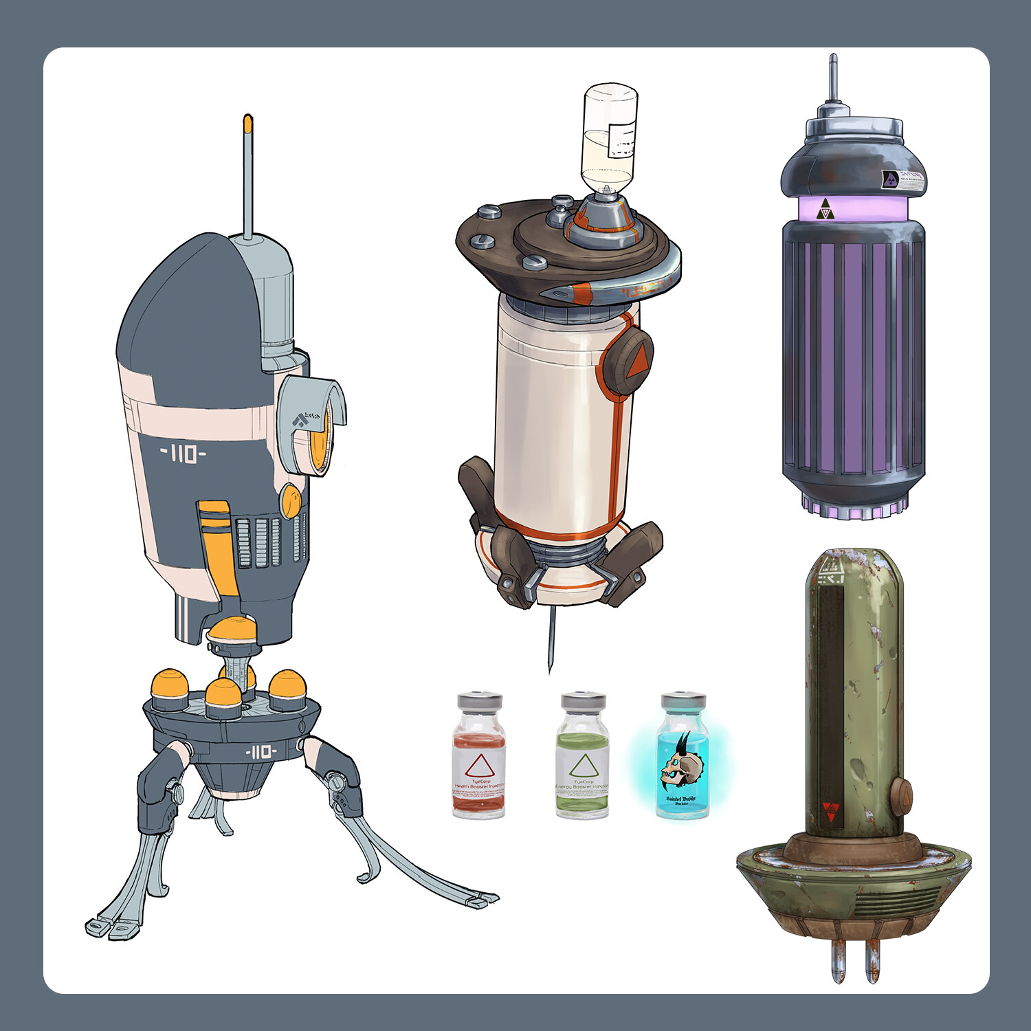 ArtStation - V0ID Props - Beacon, Plasma Charge, Injector