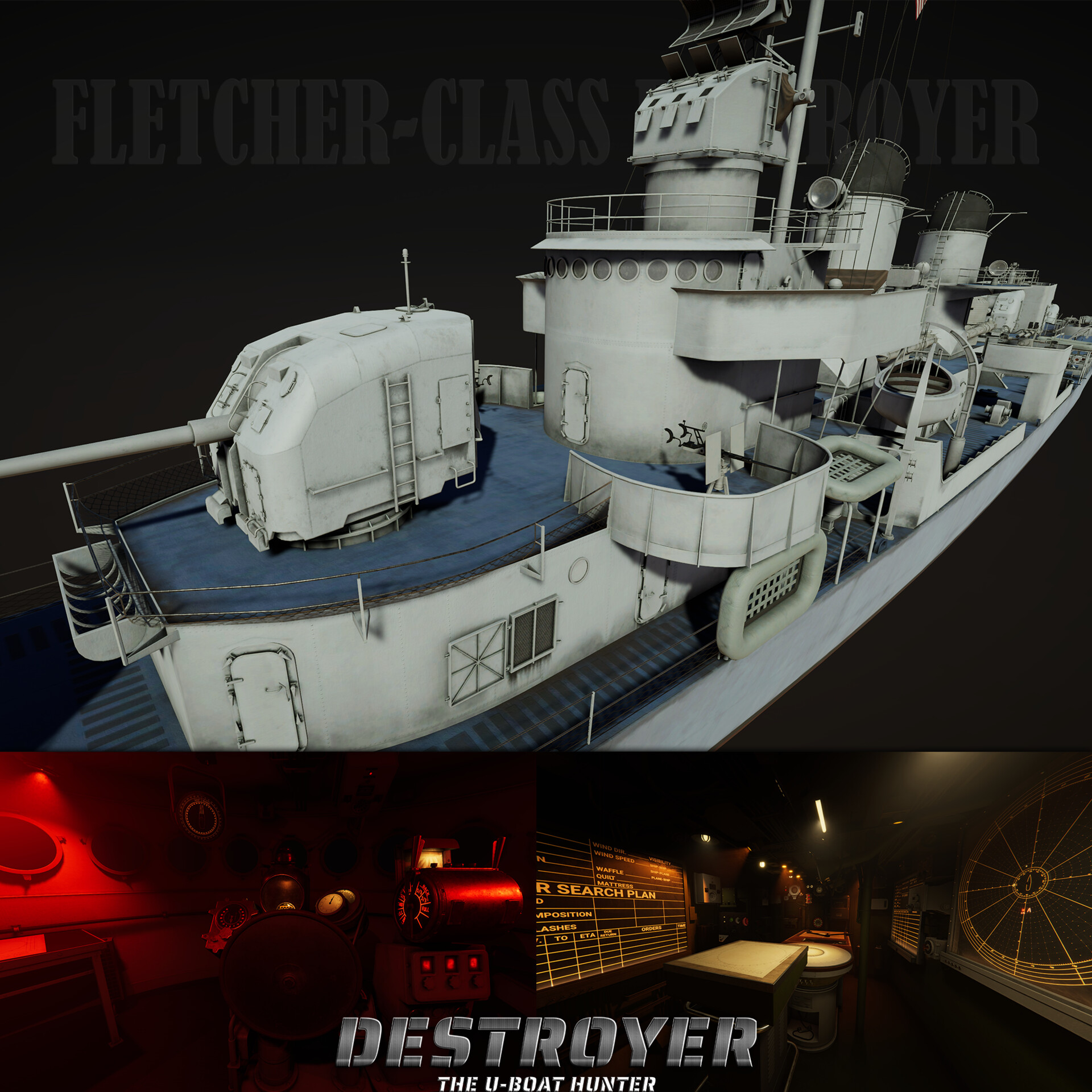 ArtStation - Fletcher-class destroyer