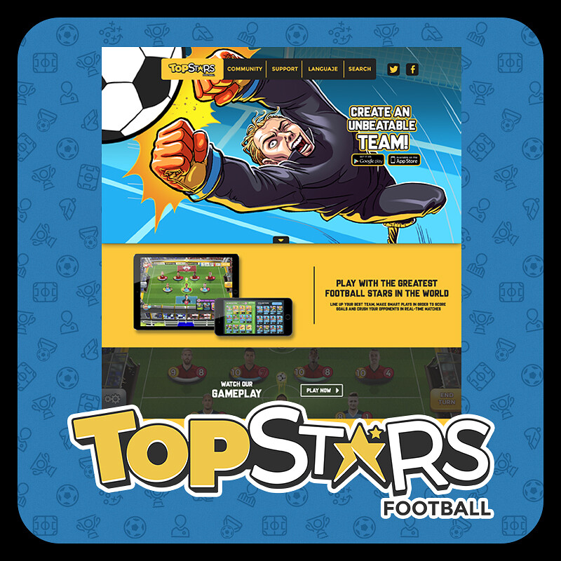 Top Stars Football ~ Website design & animation