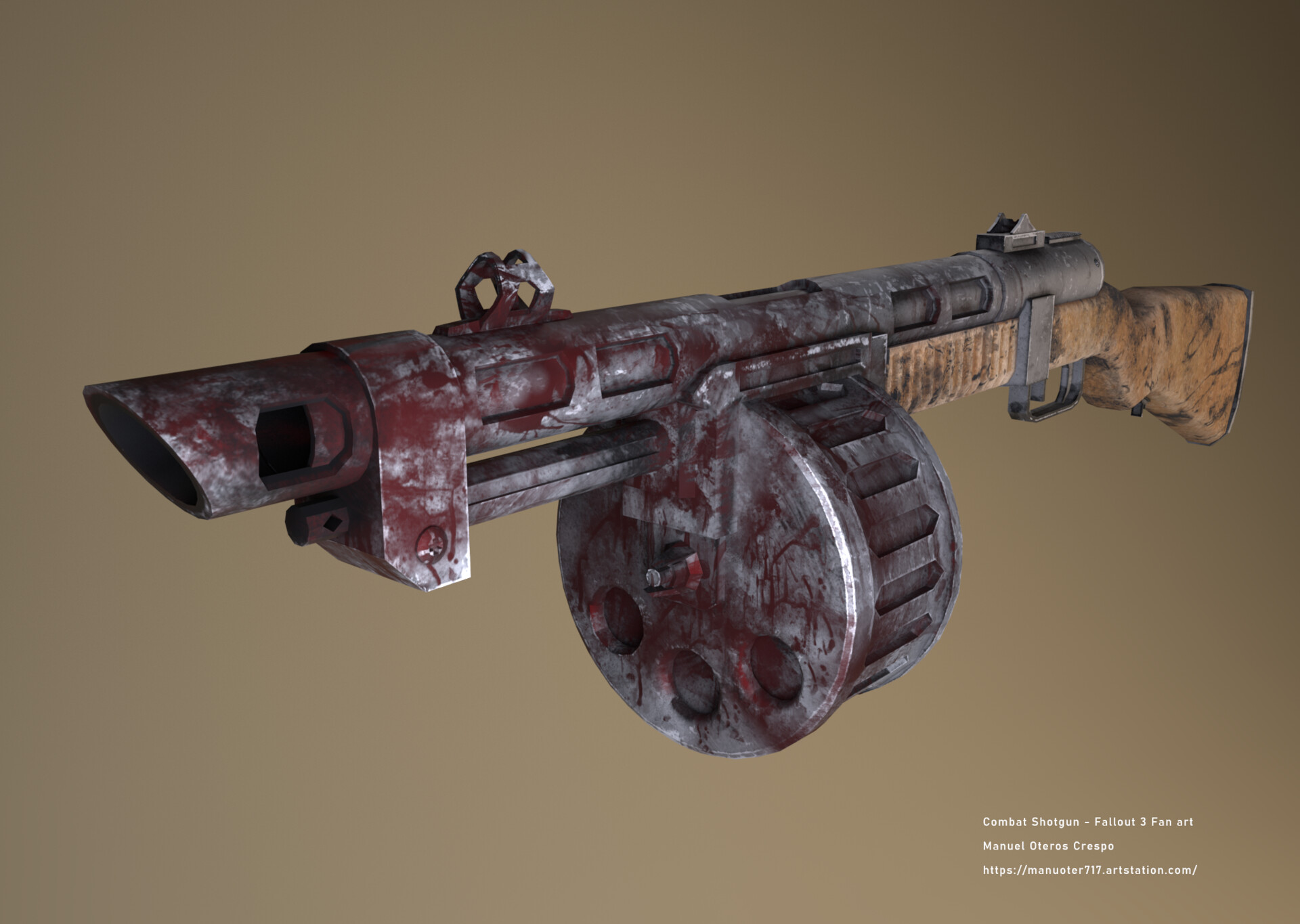 ArtStation - Combat Shotgun - Fallout 3 fan art