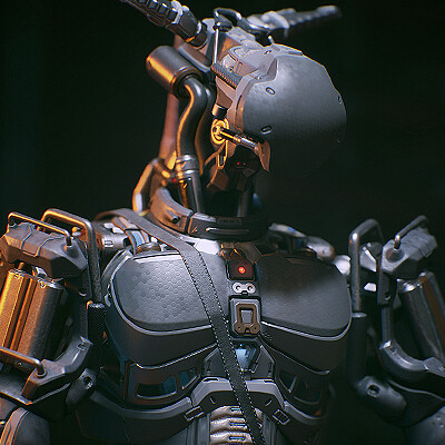 Sci-fi Samurai Robot