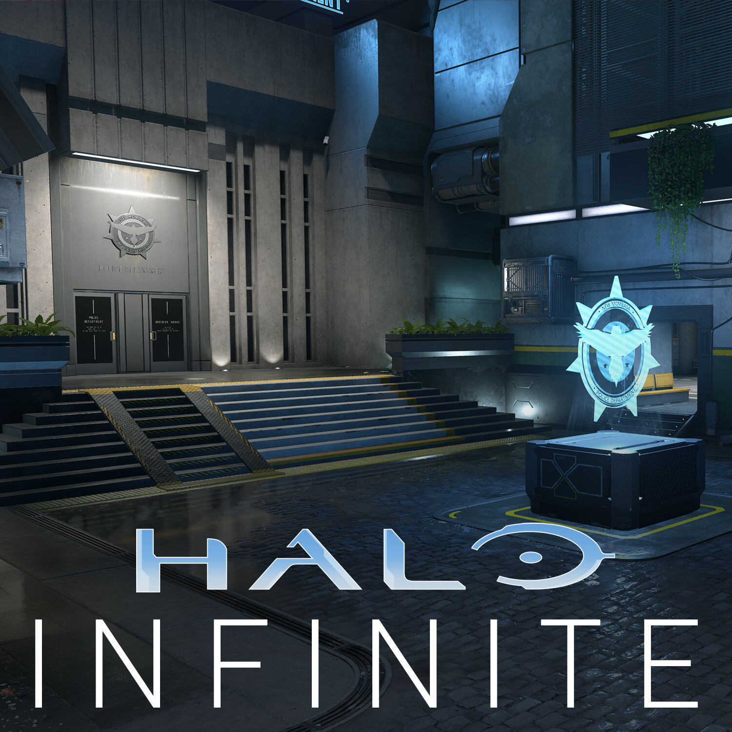 ArtStation Halo Infinite "Streets" map lighting