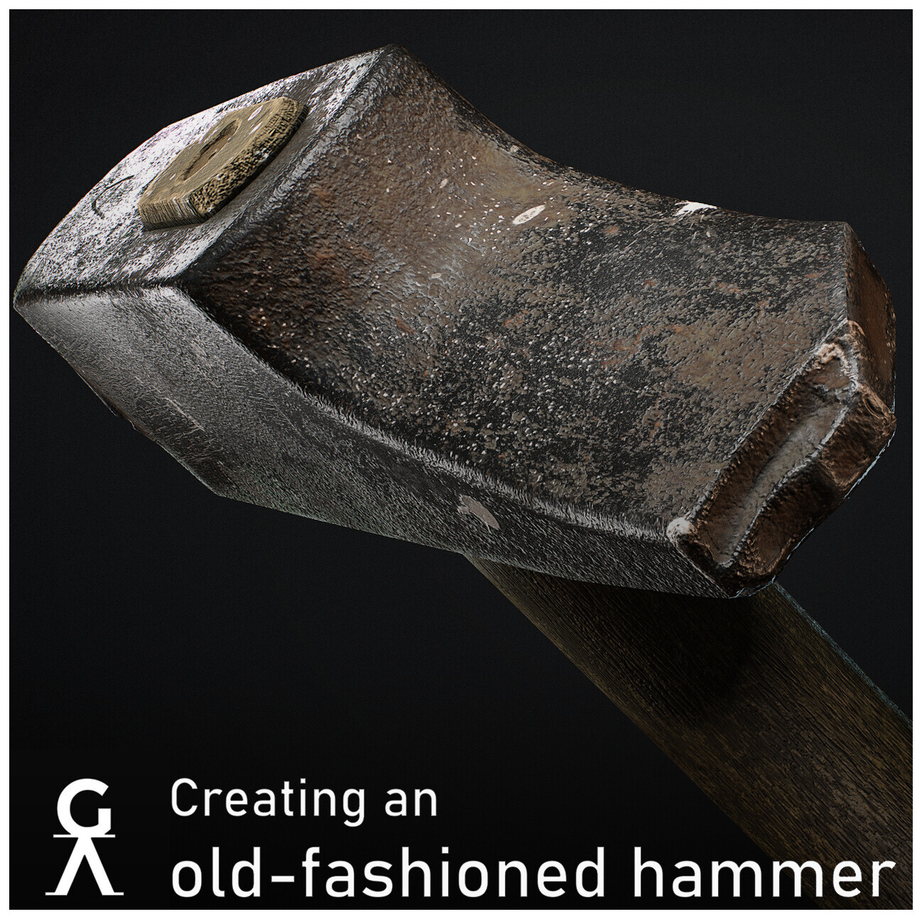 ArtStation Creating an oldfashioned hammer
