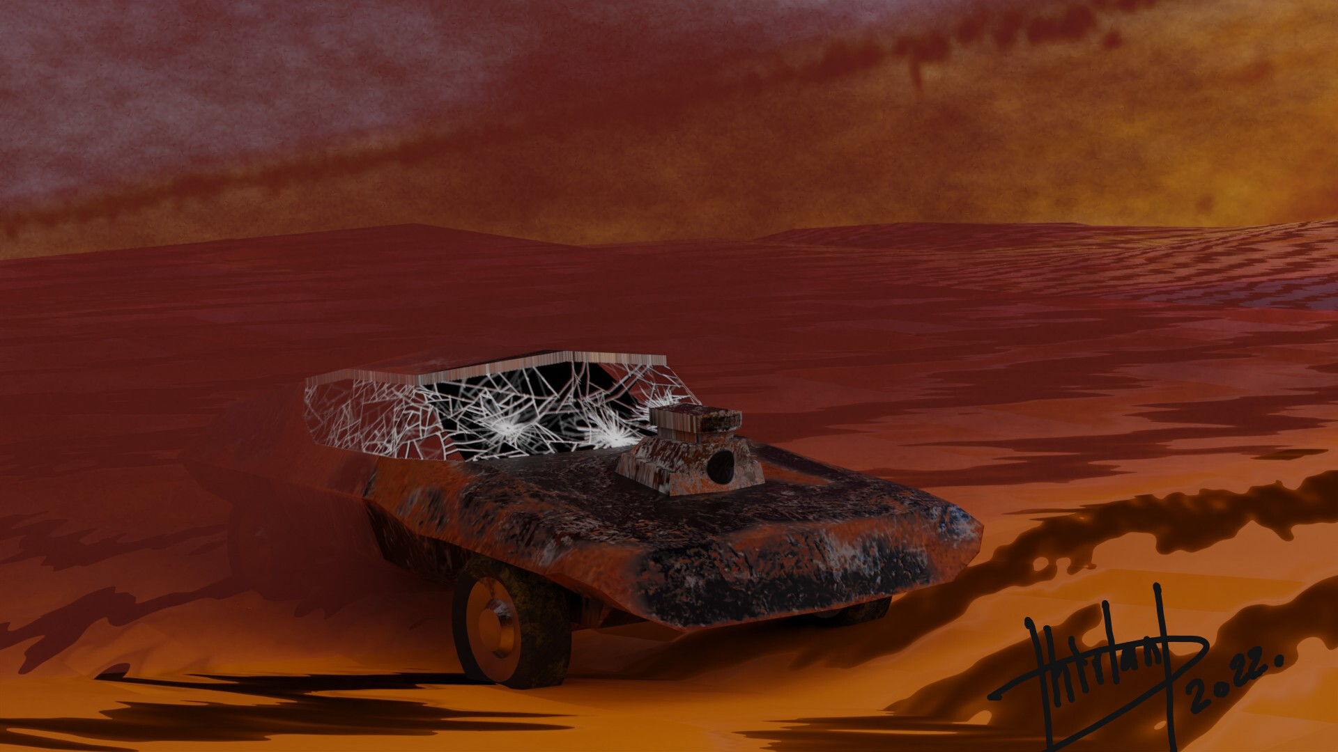 ArtStation - Mad Max car in blender
