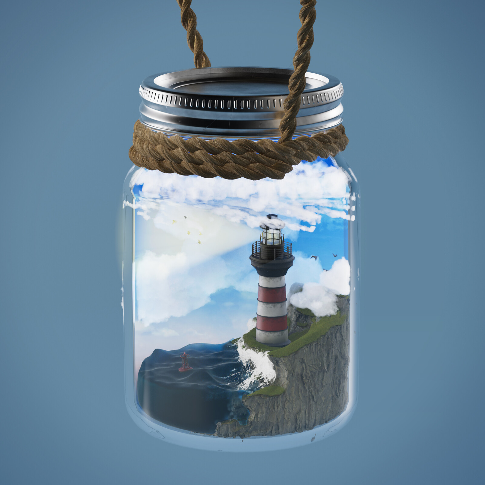 Lighthouse In A Bottle