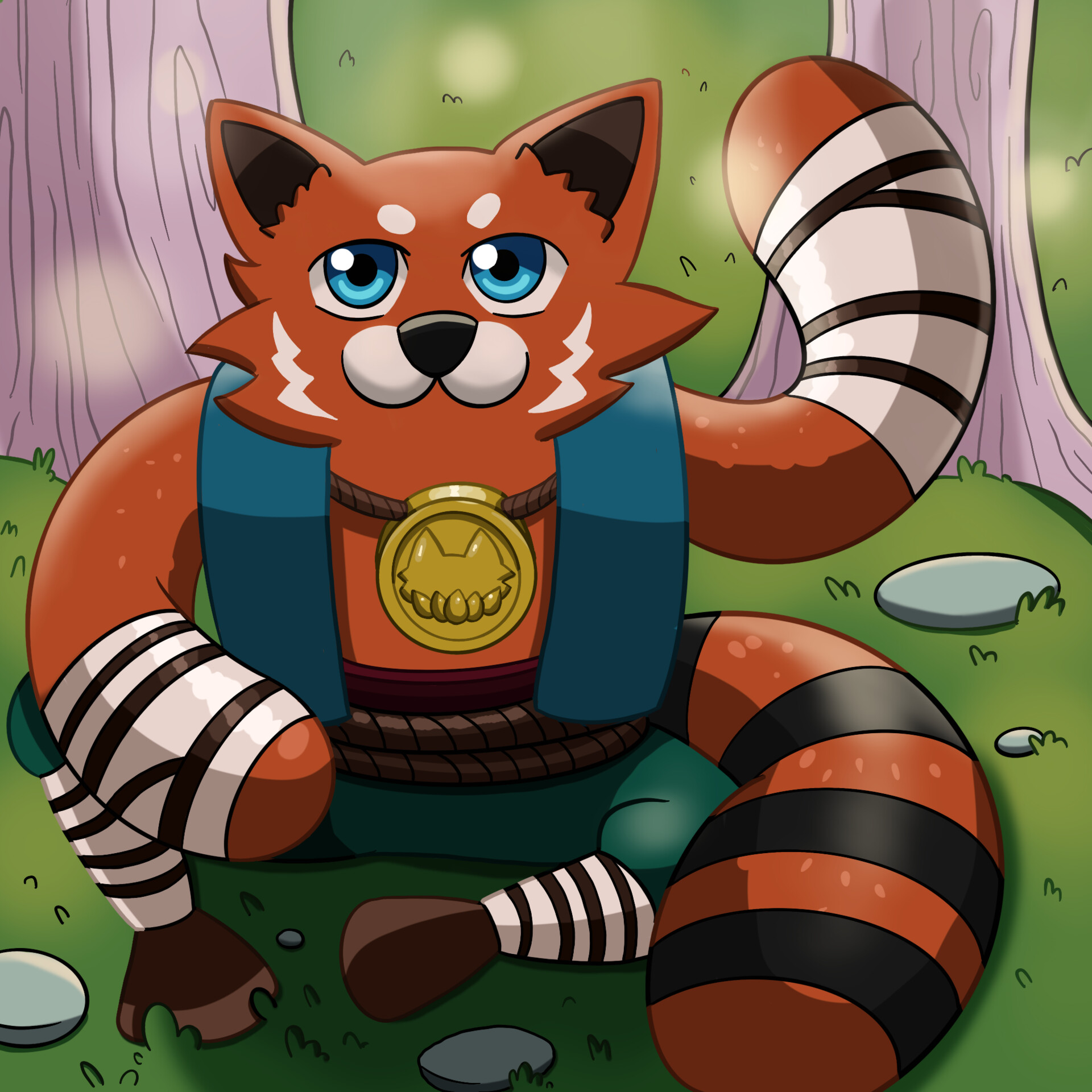 ArtStation - Red panda: Monk