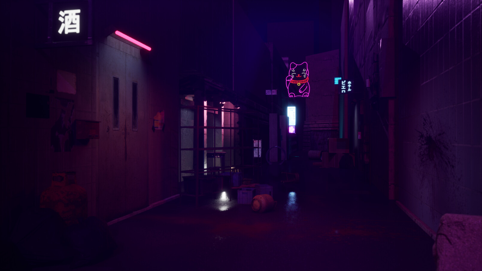 ArtStation - Cyberpunk Alley [UE5/Megascans]