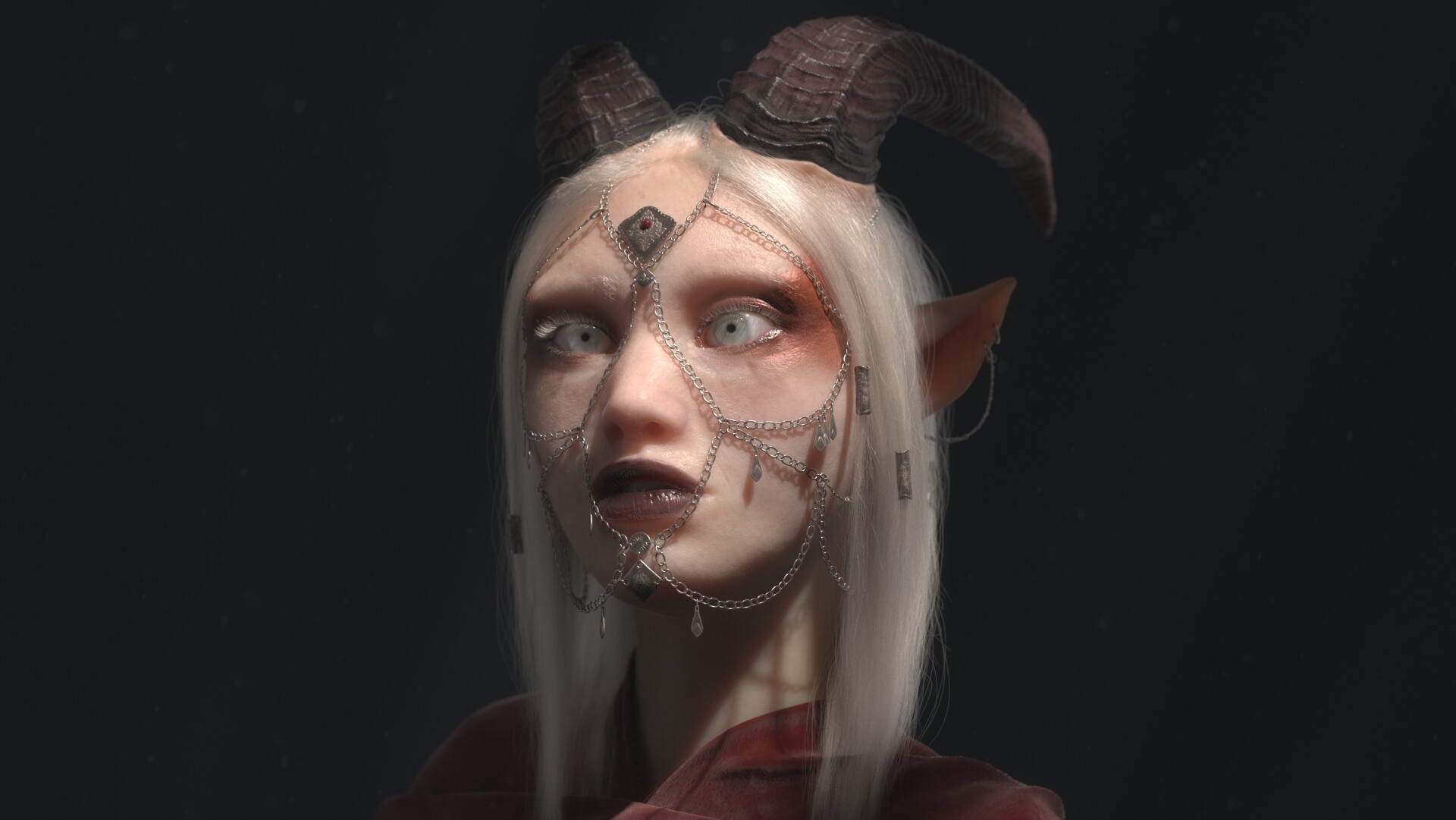 ArtStation Tiefling Sorceress   Madlen Barth Madlen Barth Character Still02 