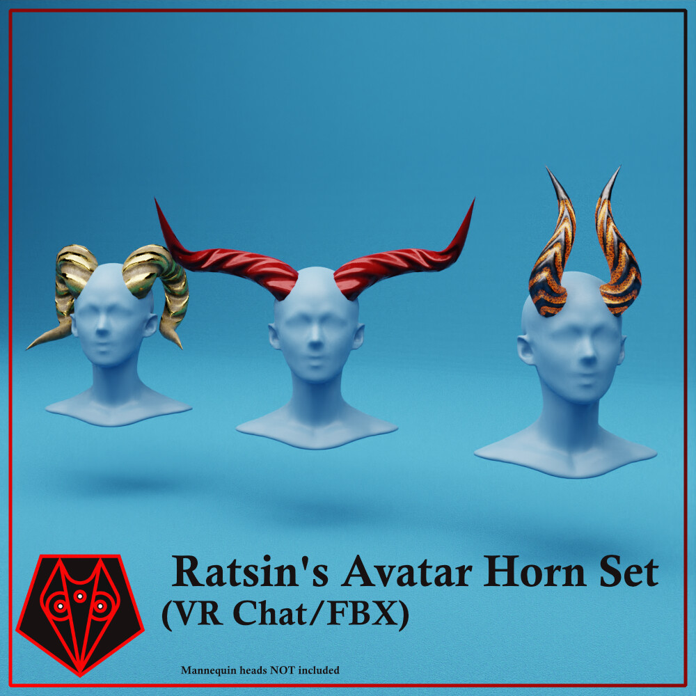 ArtStation - Ratsin's Avatar Horn Set (VRChat/FBX)