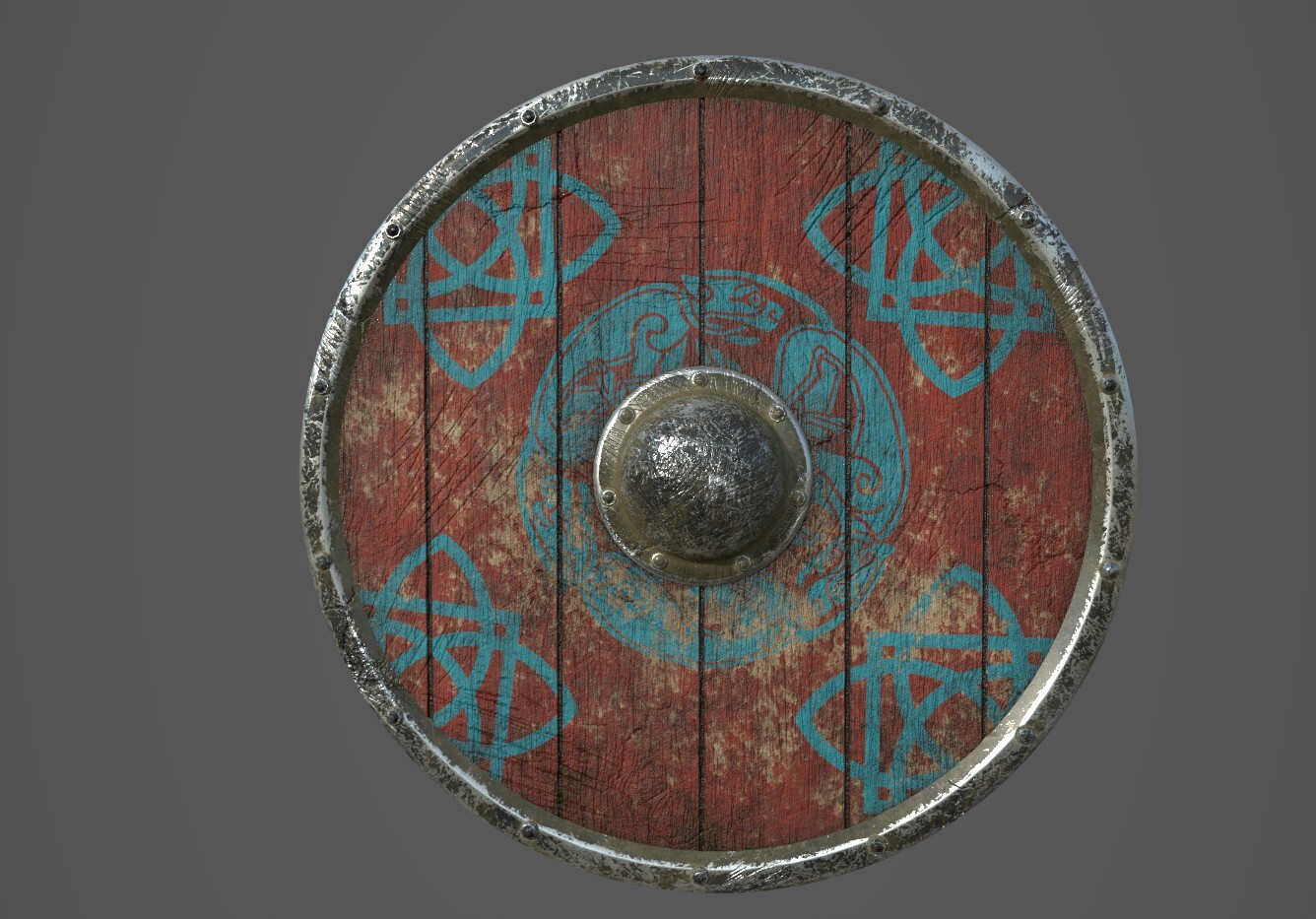 ArtStation - Nordic Shields -3 types 3D models