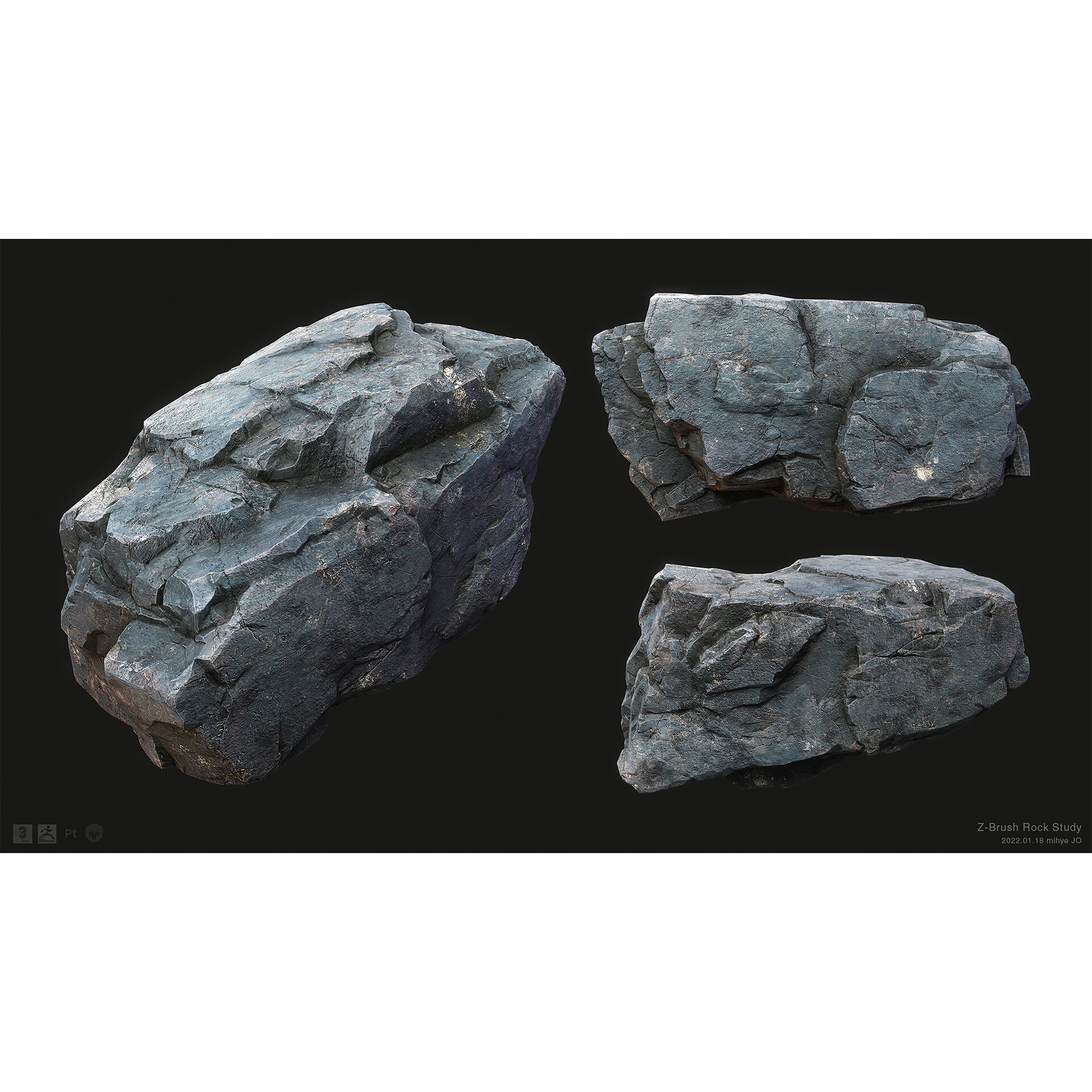 ArtStation ZBrush Rock Study
