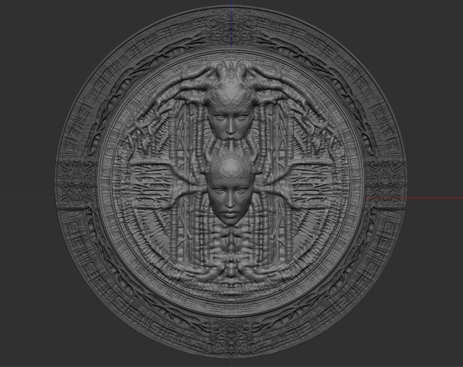 ArtStation Gate of hell (Concept Rough model）