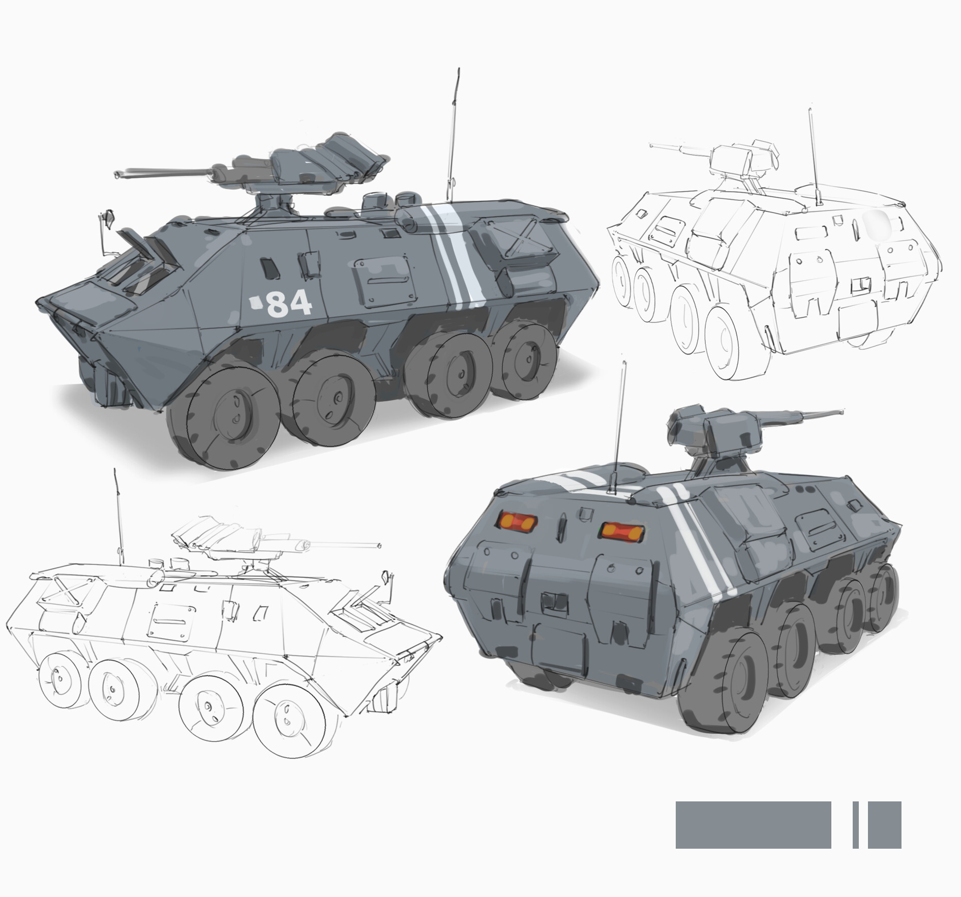 ArtStation - Armored Vehicle Sketch