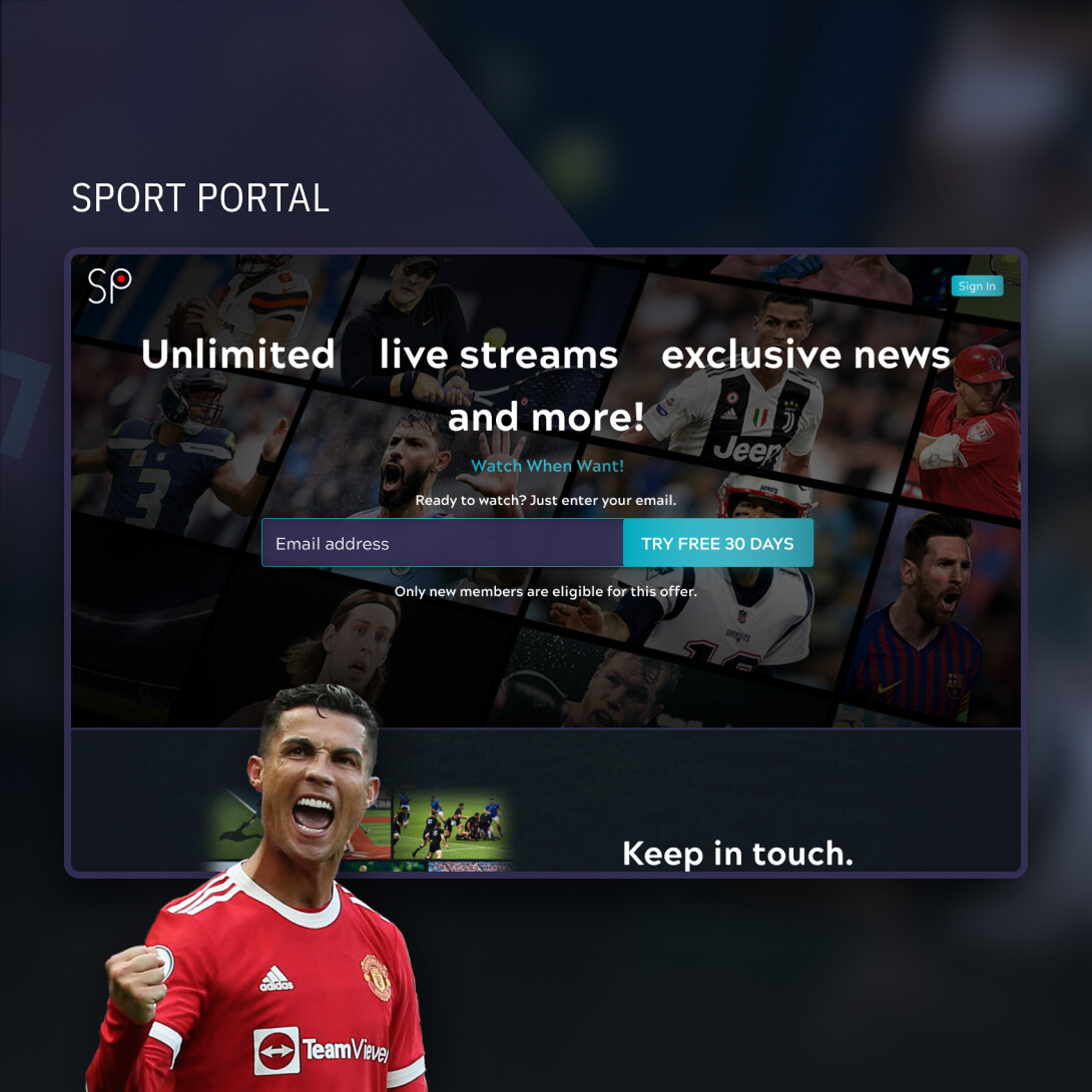 ArtStation - Website Сoncept | SportLive