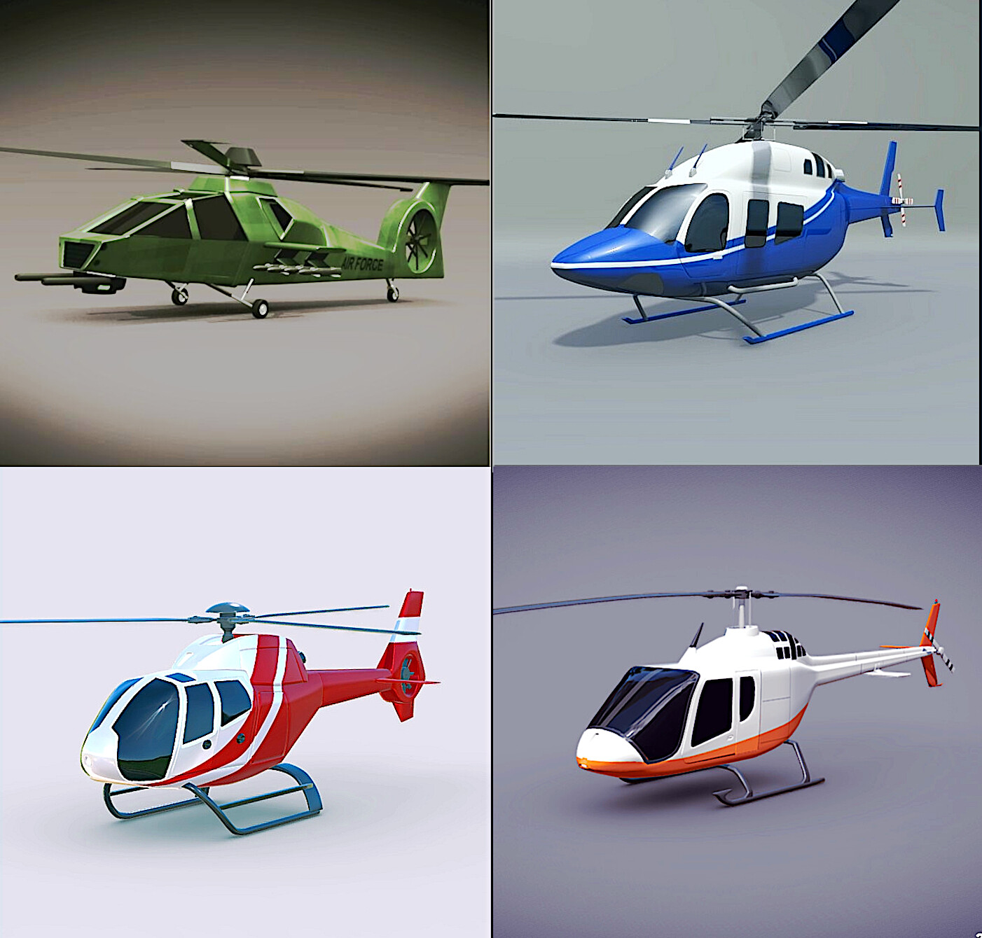 Artstation Helicopters 3d Models