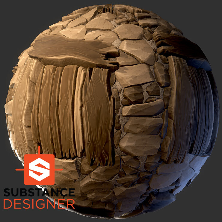 ArtStation - Stylized Stacked Stones - Substance Designer