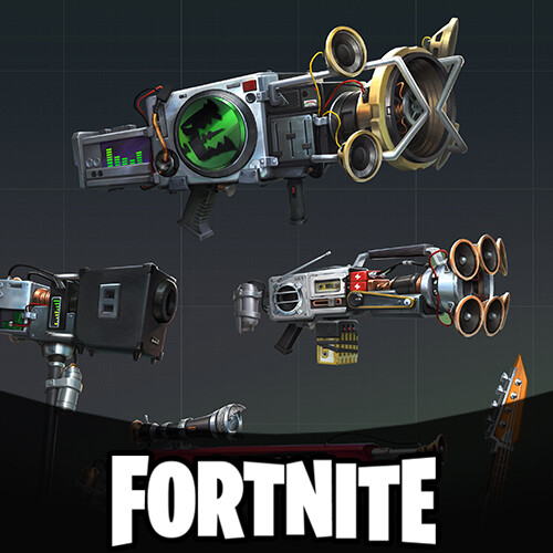 ArtStation Fortnite Boombox Theme Weapon concept art