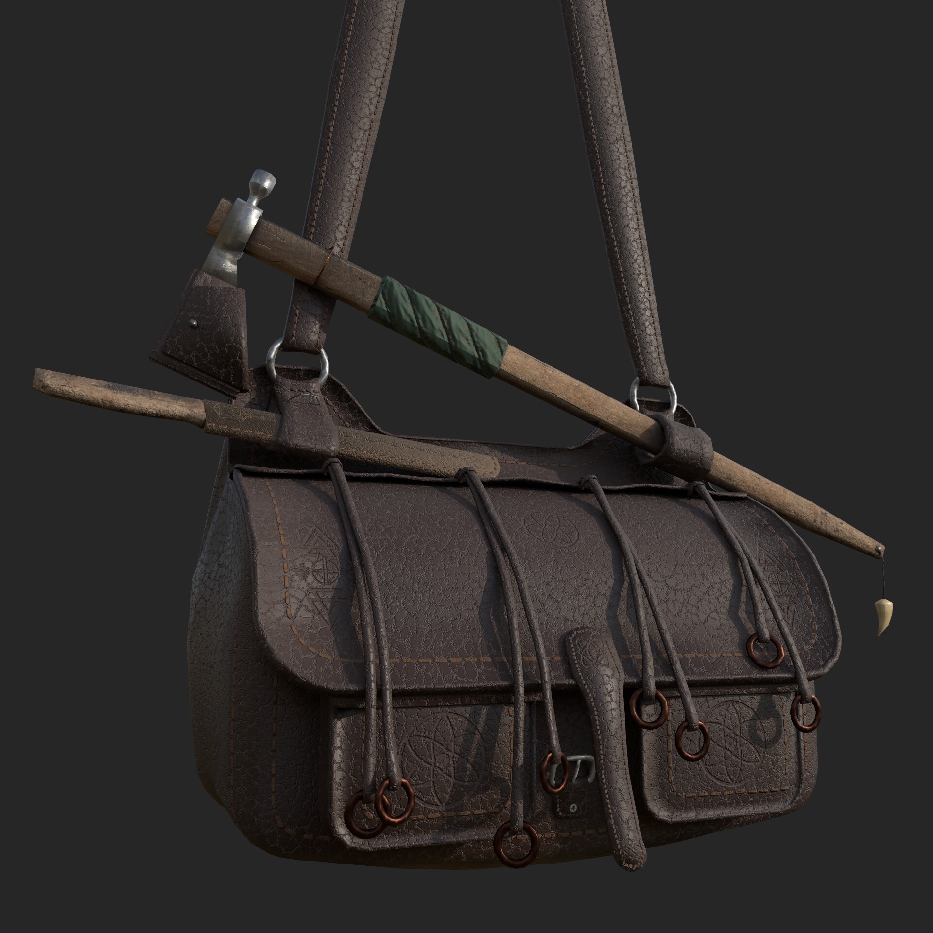ArtStation - Hunter's Leather Bag