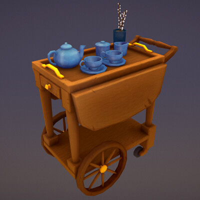 Stylized Tea Cart