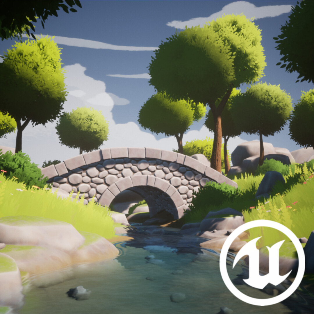 ArtStation - River Crossing - Stylized UE4 Environment