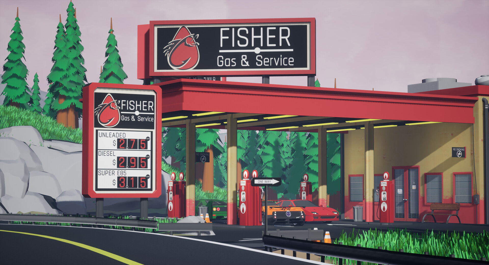 ArtStation Fishers Gas & Service Unexpected Visitors
