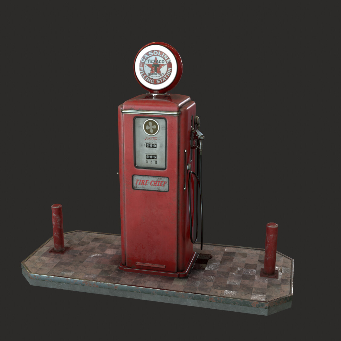 ArtStation - Old gas pump