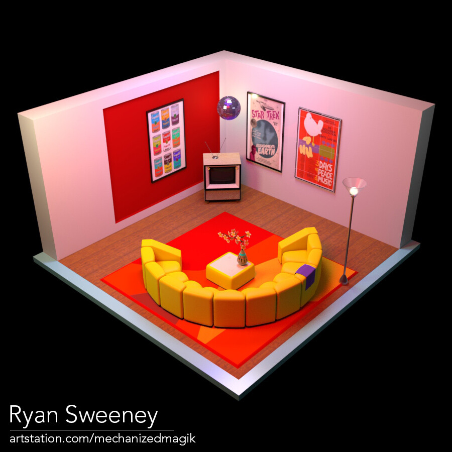 ArtStation - 70s Stylized Space