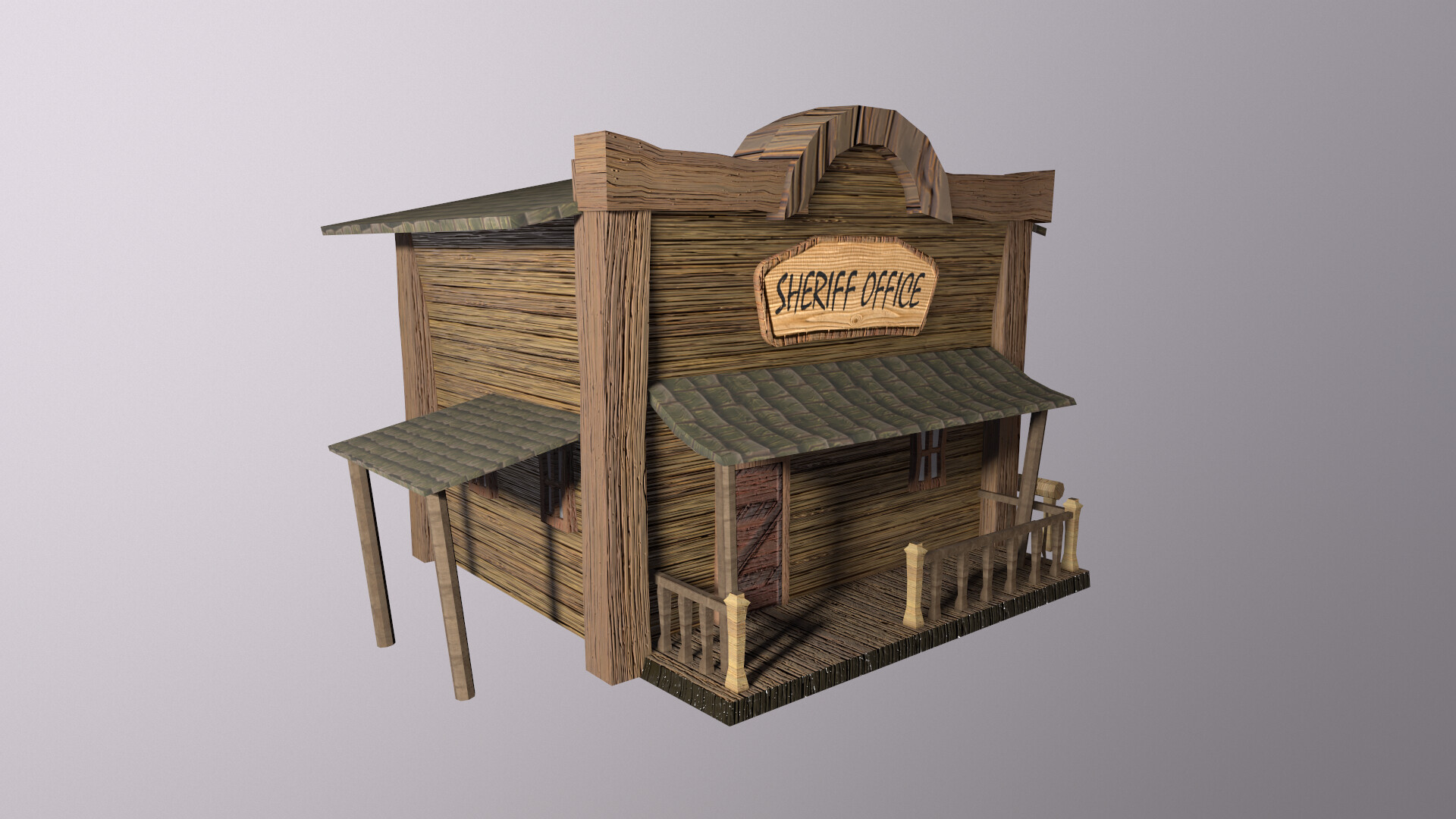 ArtStation - stylized wild west buildings