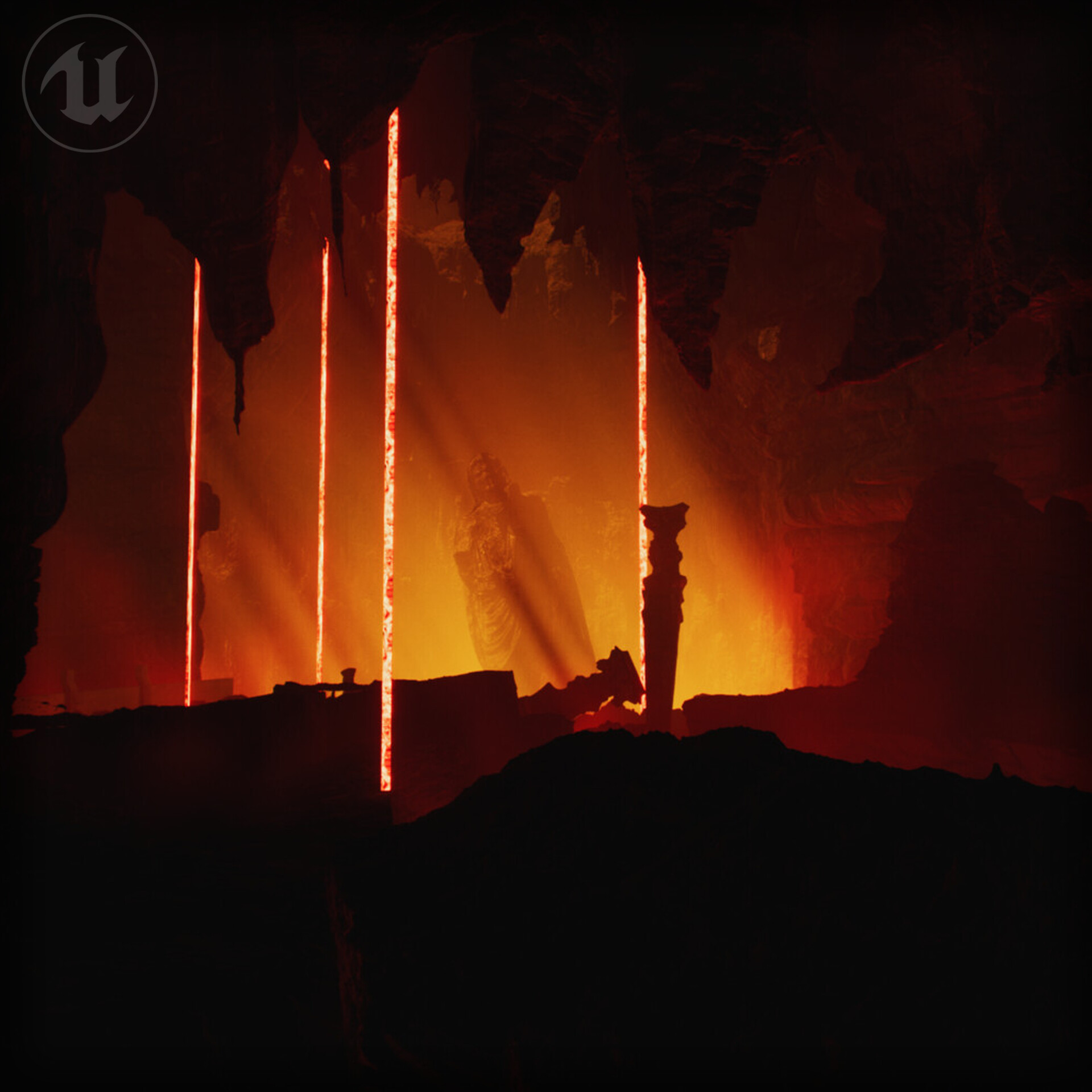 ArtStation - Lava Pits unreal sketch