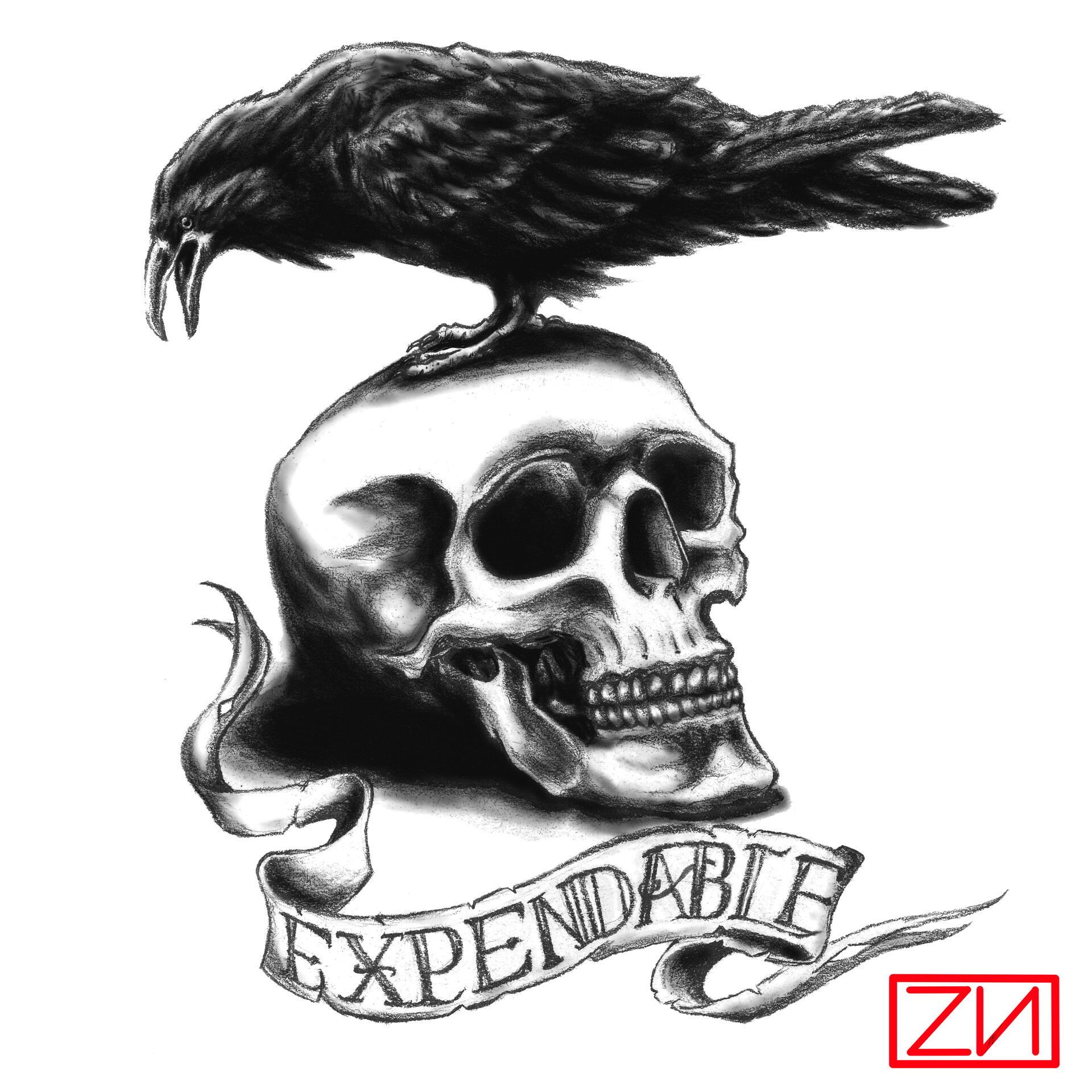 Buy RedSociety The Expendables Crow Skull Tattoo Unisex TShirt Online at  Lowest Price in Ubuy India B072C2MPQH