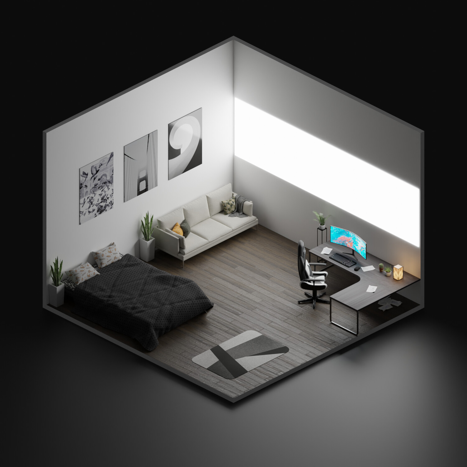 ArtStation - Isometric Bed Room 🎴