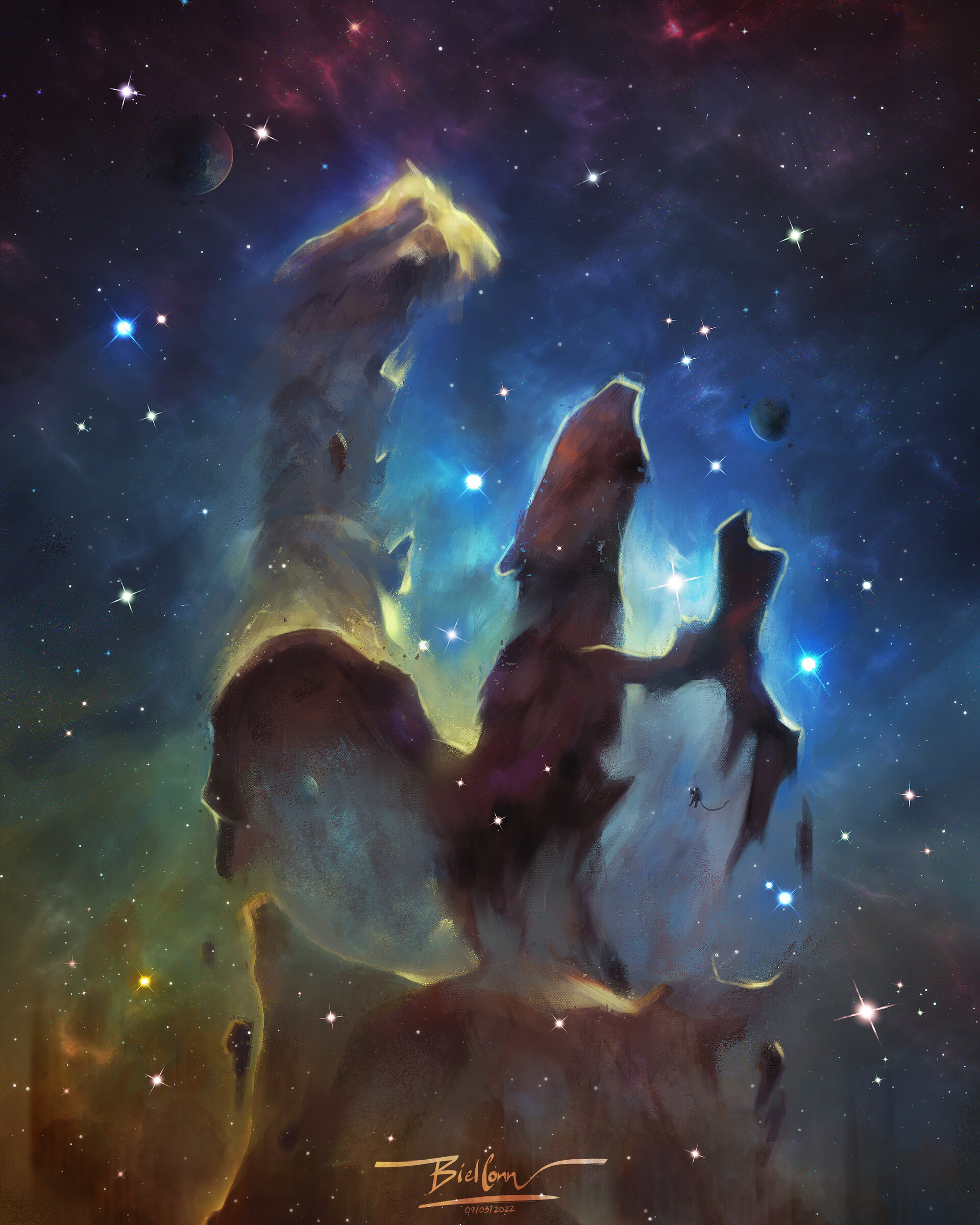 ArtStation Pillars Of Creation DigitalOilPaint