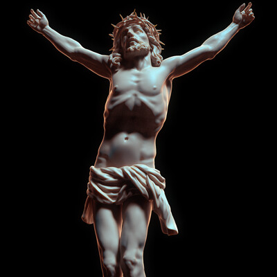 K o r e y b a k o r e y b a crucifix statue jesus christ sculpture zbrush obj buy sell sale purchase pr1