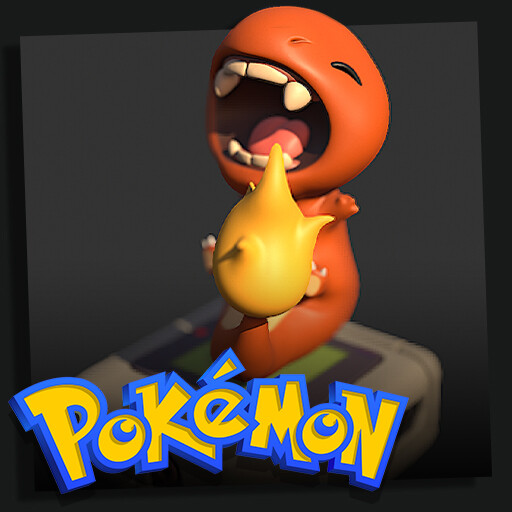 ArtStation - Pokemon Charmander - Sculpt