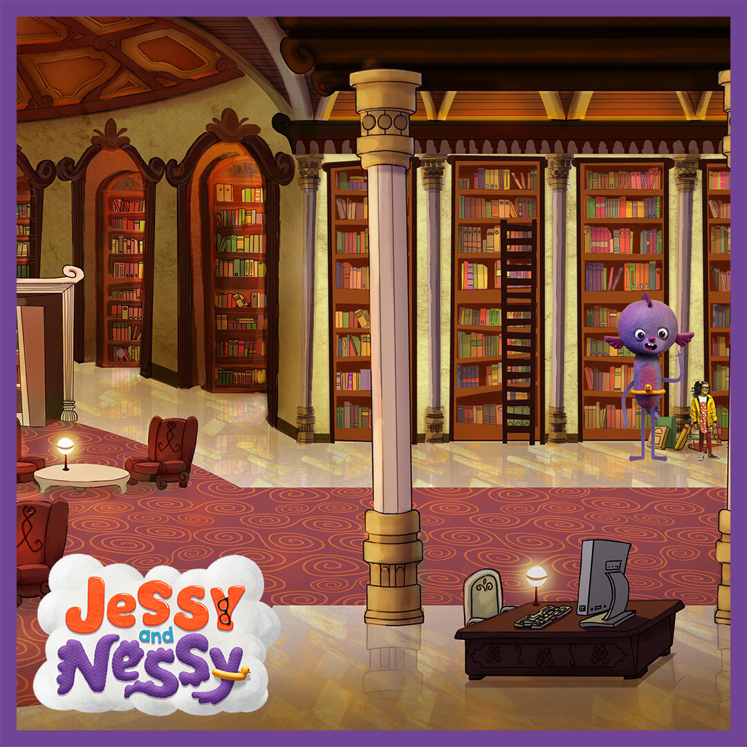 Jessy and Nessy - Library Key Background