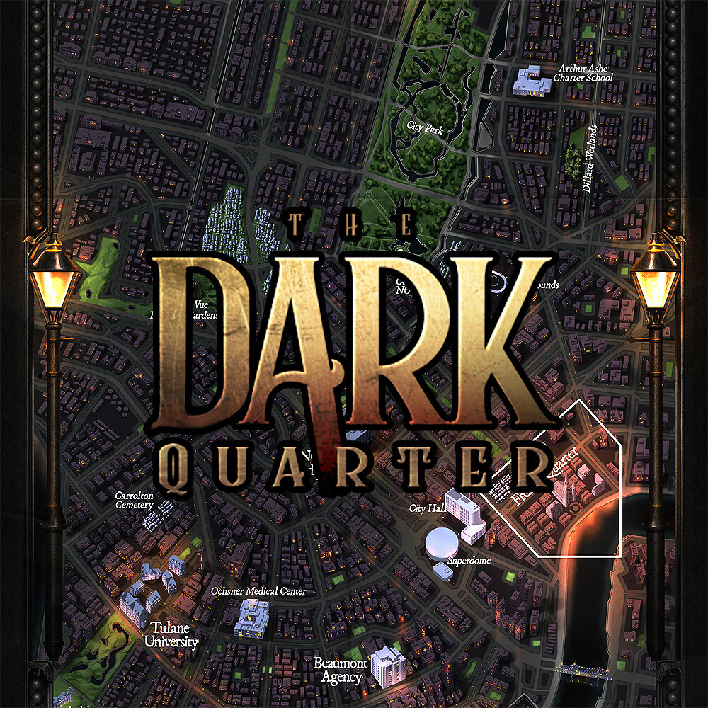 The Dark Quarter - New Orleans Game Map