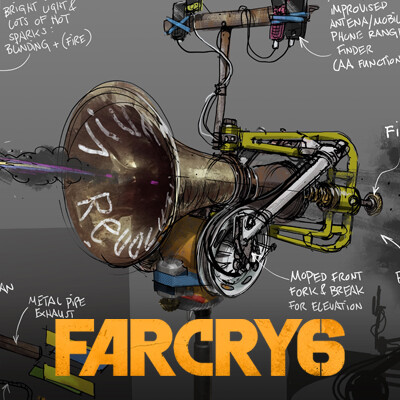 ArtStation - Far Cry 6 'Resolver' Weapon Sketches