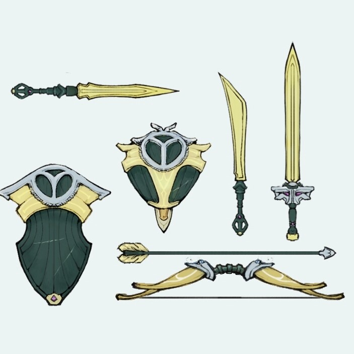 ArtStation Wood Elf Weapon Concepts